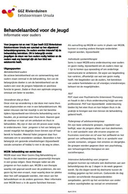 Behandelmethode Meergezindagbehandeling (mgdb) Ggz Rivierduinen Eetstoornissen Ursula